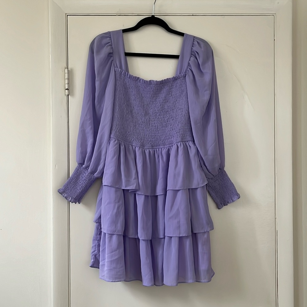 Tiered Purple Dress